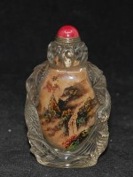 Antike feine Snuff Bottle mit Landschaften